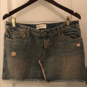 NWOT Paper denim cloth faded mini short skirt all cotton soft. Vintage Michael